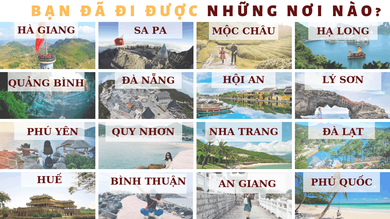 Top 16 Địa Điểm Du Lịch Hấp Dẫn Nhất Việt Nam: Bạn Đã Đi Được Những Nơi Nào?